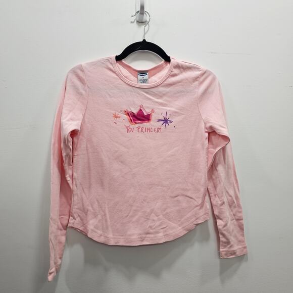 VINTAGE Y2K 2000s NEW with tag Old Navy Girls Long Sleeve Top Pink Princess 14 - Picture 1 of 4